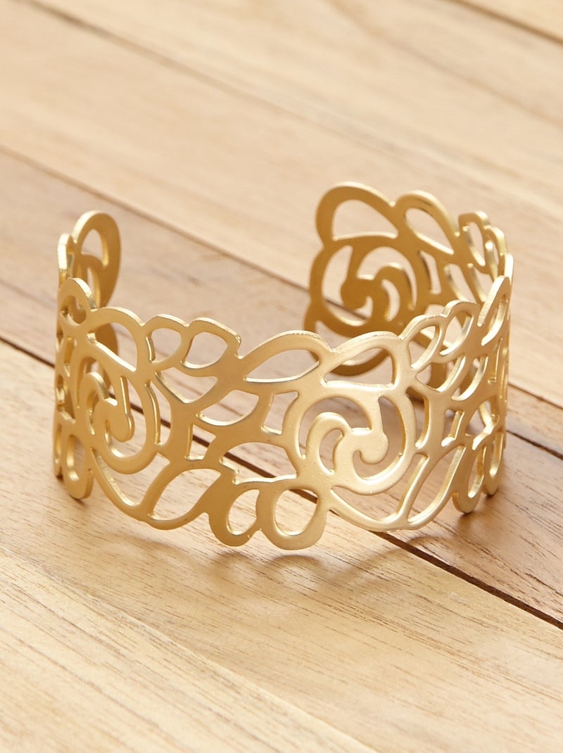 Bracelet manchette doré - Kiabi
