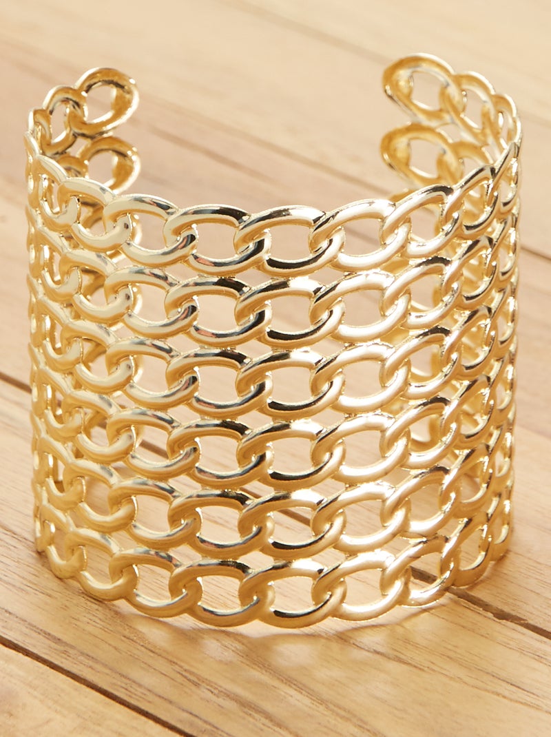Bracelet manchette fantaisie Doré - Kiabi