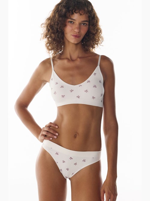 Bralette à motif ajouré, avec coussinets amovibles et sans coutures penti - Kiabi Bralette à motif ajouré, avec coussinets amovibles et sans coutures penti - Kiabi