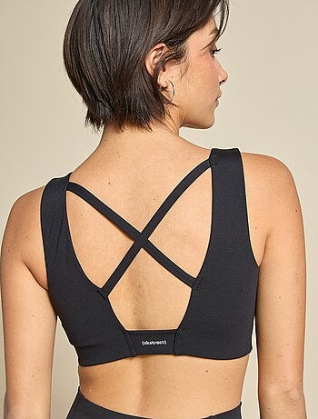 Brassière de sport croisée au dos maintien moyen - (ekstract)