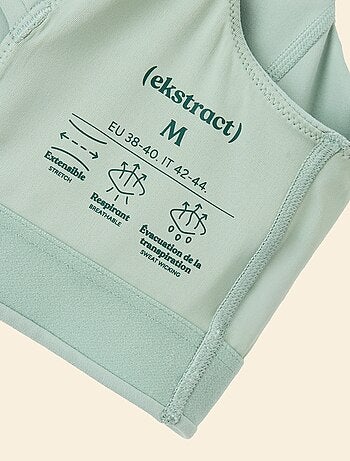 Brassière de sport croisée au dos maintien moyen - (ekstract)