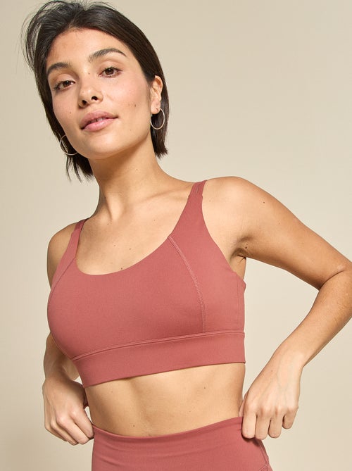 Brassière de sport effet twisté au dos maintien fort - (ekstract) - Kiabi