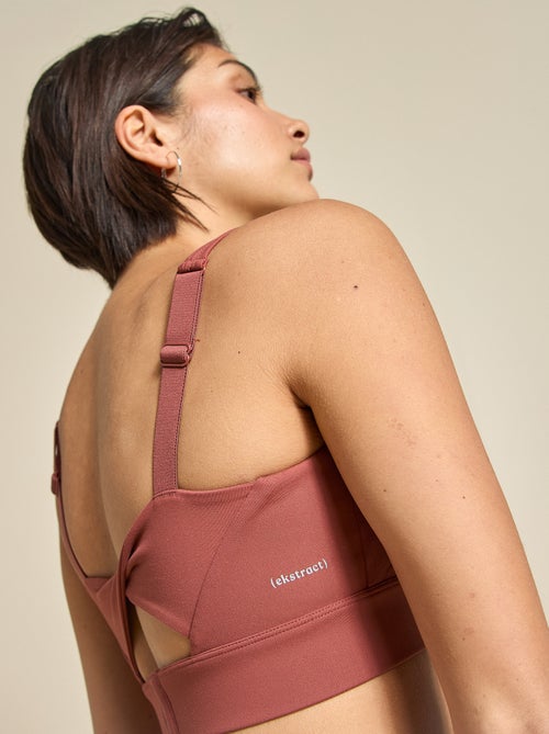 Brassière de sport effet twisté au dos maintien fort - (ekstract) - Kiabi