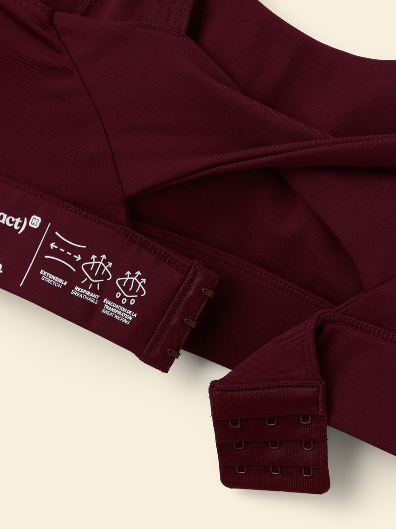 Brassière de sport fort maintien - (ekstract) Rouge - Kiabi