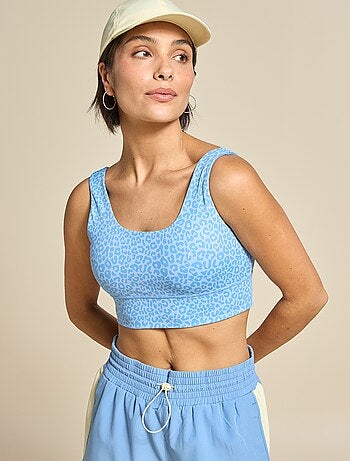 Brassière de sport imprimé léopard maintien léger - (ekstract)
