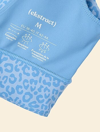 Brassière de sport imprimé léopard maintien léger - (ekstract)