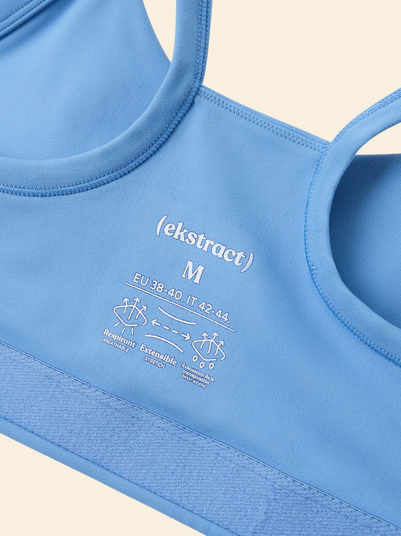 Brassière de sport maintien léger - (ekstract) Bleu - Kiabi