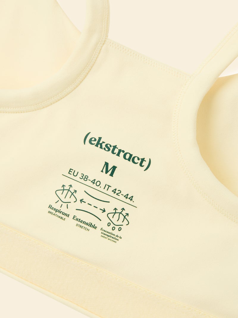 Brassière de sport maintien léger - (ekstract) Jaune - Kiabi