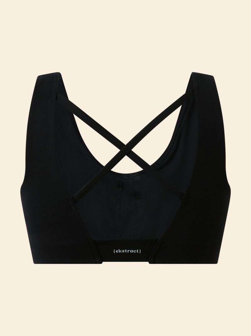 Brassière de sport maintien moyen - (ekstract) Noir - Kiabi