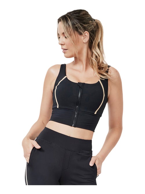 Brassière de sport ouverture frontale tech st7 - Kiabi Brassière de sport ouverture frontale tech st7 - Kiabi