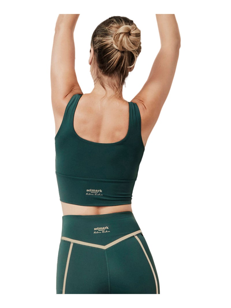 Brassière de sport ouverture frontale tech st7 Vert - Kiabi