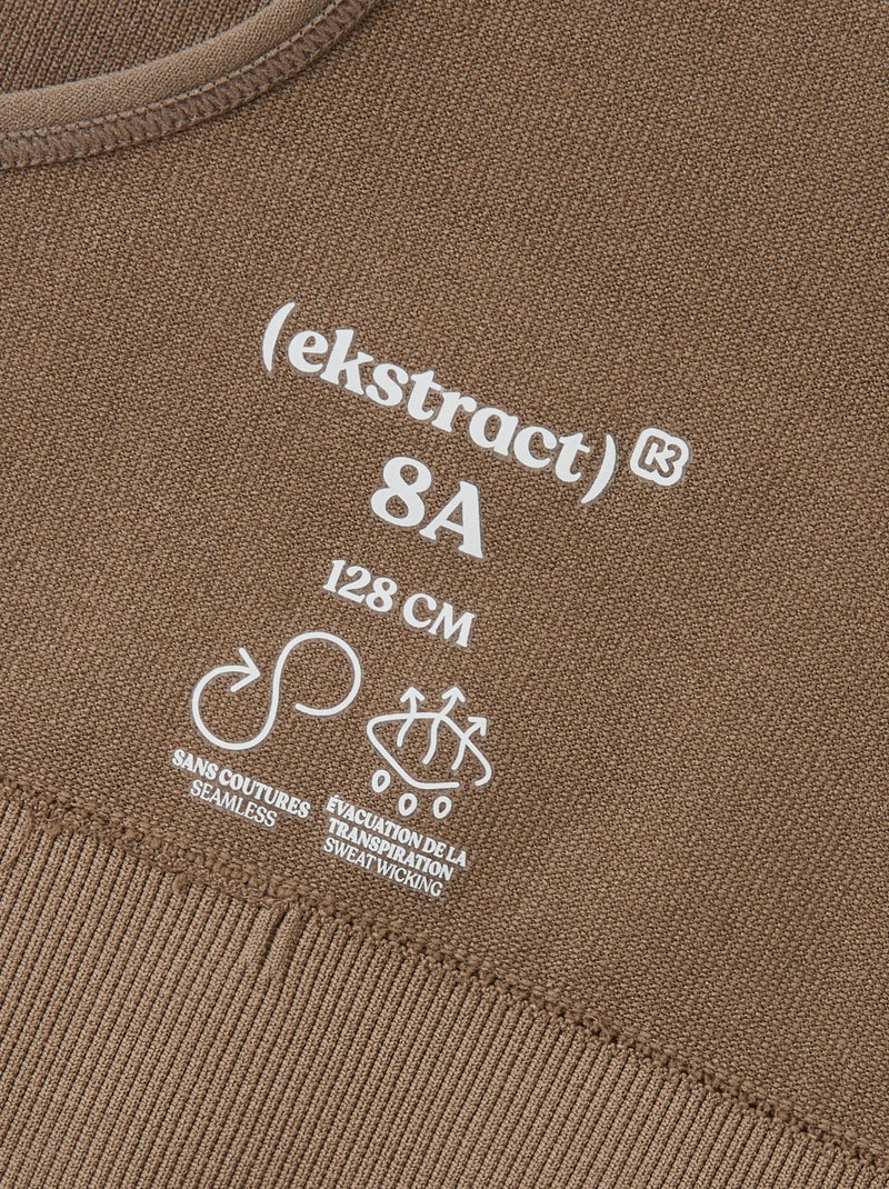 Brassière de sport sans couture - (ekstract) Beige - Kiabi