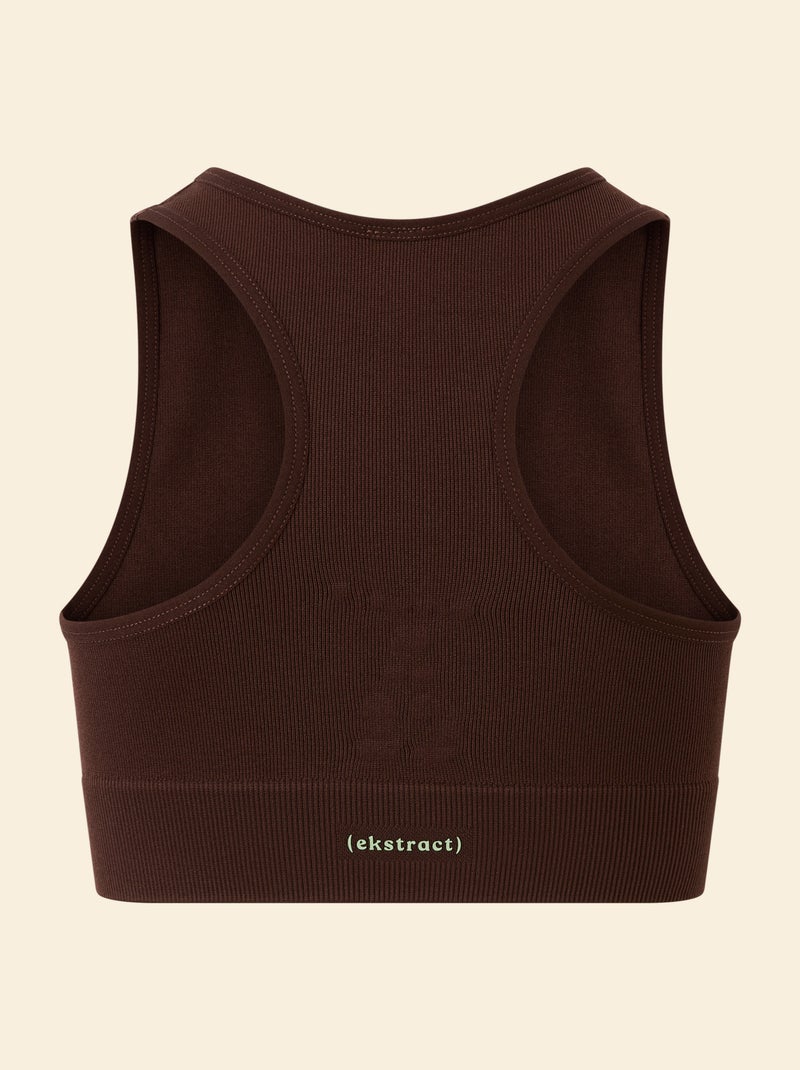 Brassière de sport sans couture - (ekstract) Marron - Kiabi