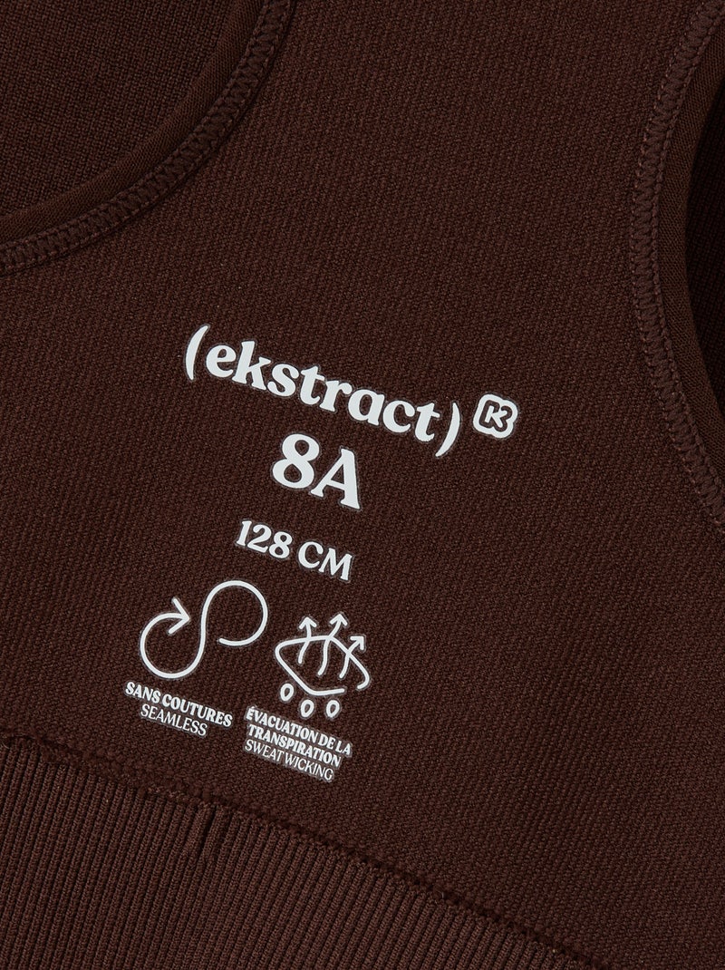 Brassière de sport sans couture - (ekstract) Marron - Kiabi