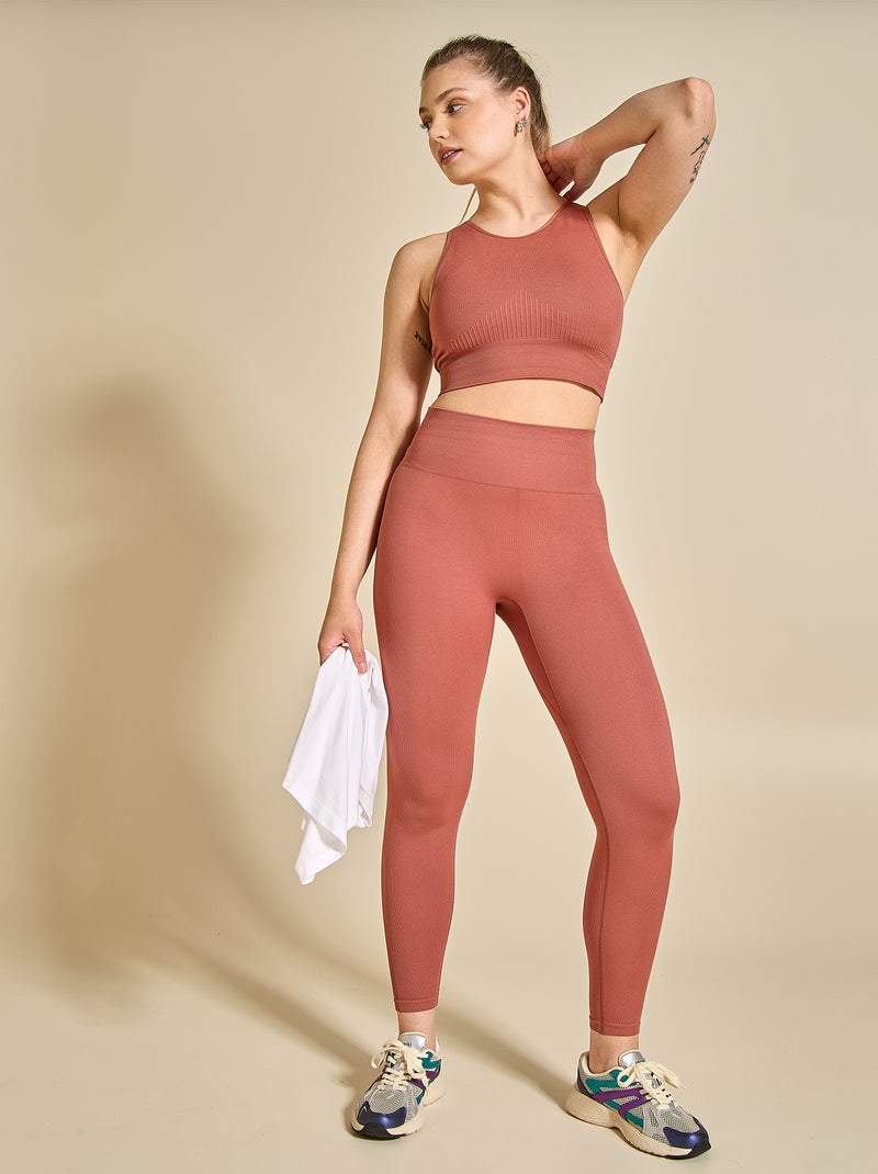 Brassière de sport sans coutures - (ekstract) Marron - Kiabi