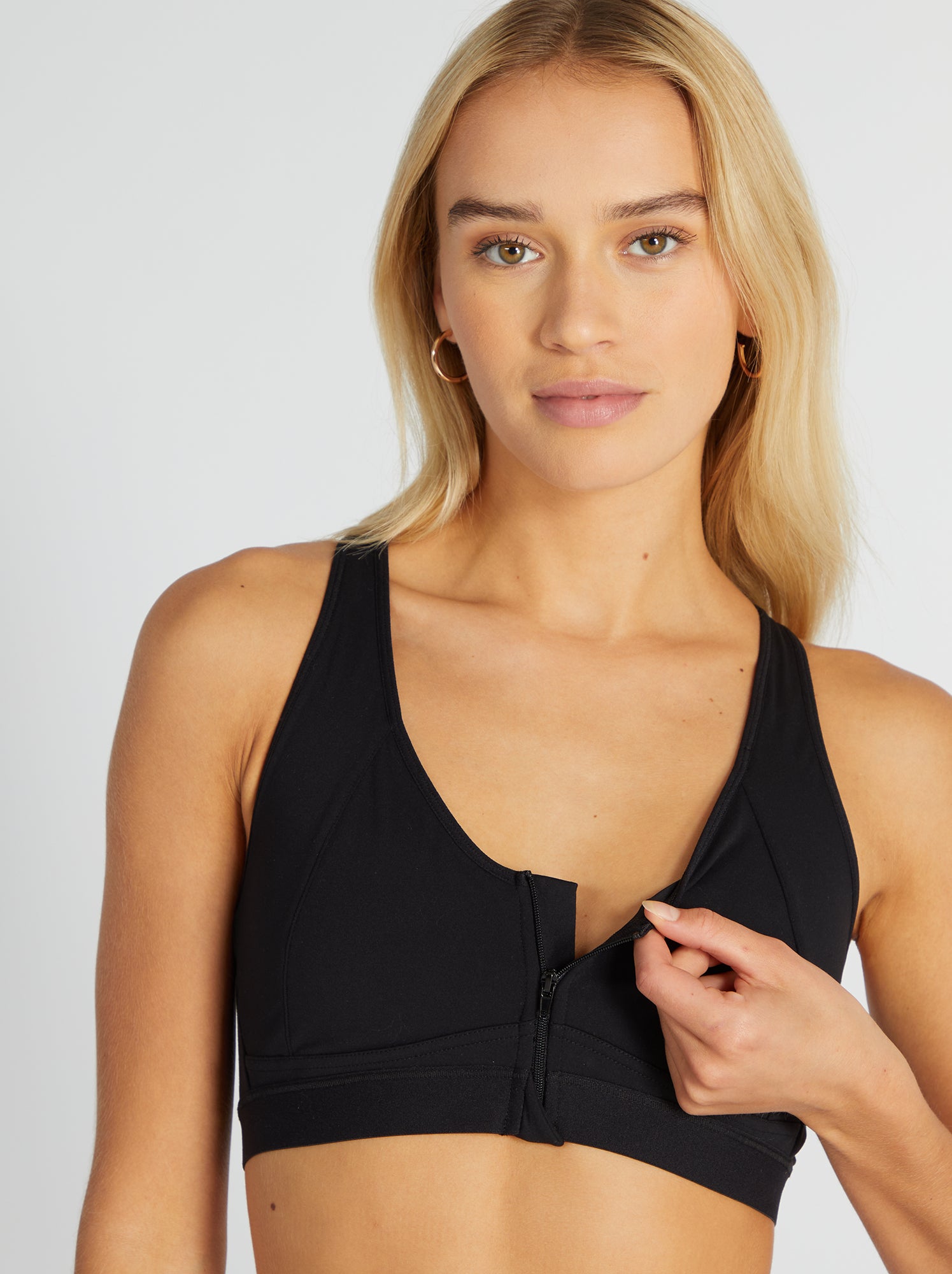 Brassiere sport zippée sale