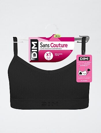 Brassière DIM sans couture en coton uni