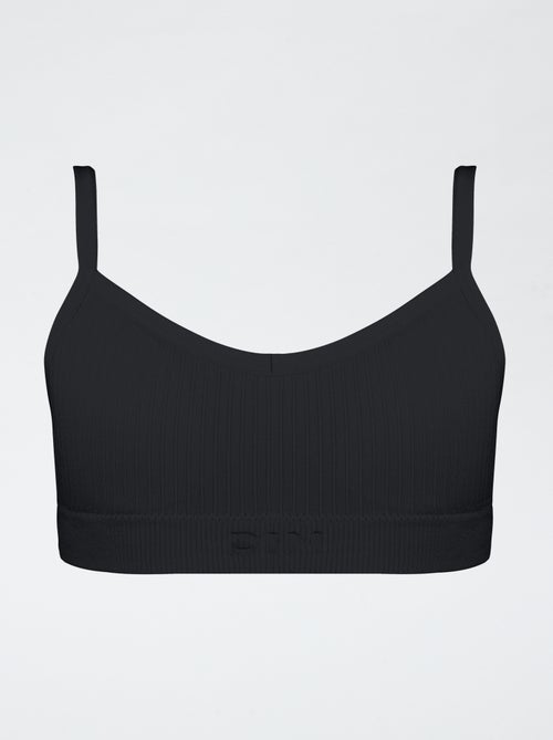 Brassière DIM sans couture en coton uni - Kiabi