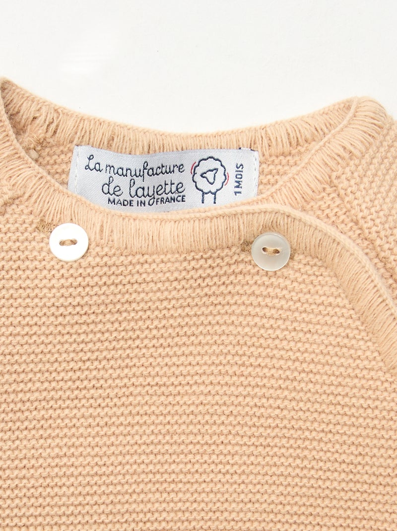 Brassière en tricot 'La manufacture de Layette' Marron - Kiabi