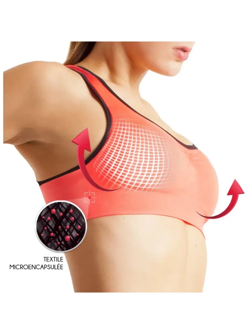 Brassière Fit Active Raffermissante Corail - Kiabi