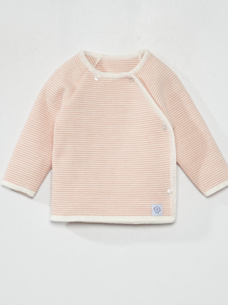 Brassière 'La Manufacture de Layette' - Made in France Ecru/rose - Kiabi