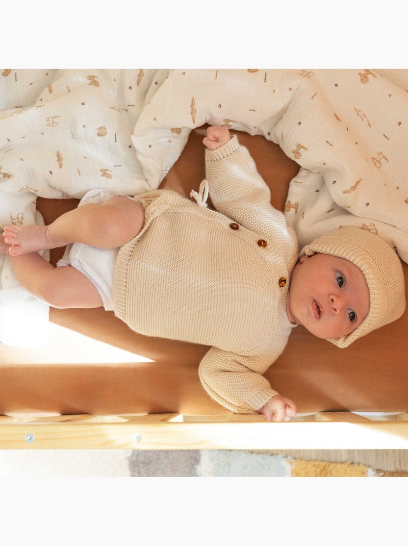 Brassière naissance en maille Beige - Kiabi