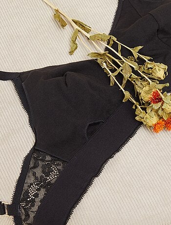 Brassière post-opératoire pailletée - Octobre Rose