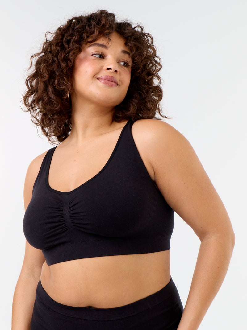 Brassière sans armatures Noir - Kiabi