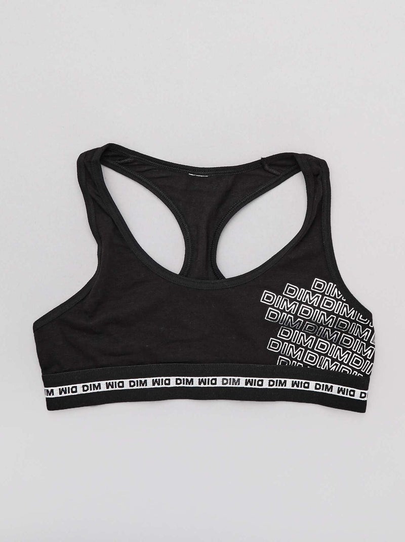Brassière sport 'Dim Girl' noir - Kiabi