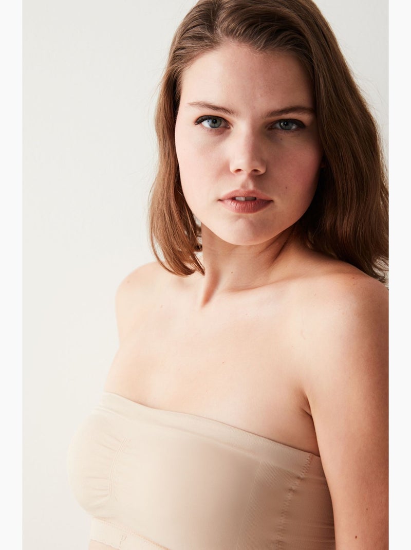 Brassière tricotée sans bretelles penti Nude - Kiabi