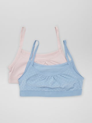 Brassières à fines bretelles en jersey - Lot de 2