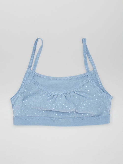 Brassières à fines bretelles en jersey - Lot de 2 - Kiabi