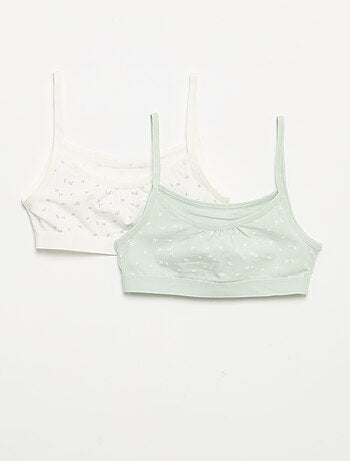 Brassières à fines bretelles en jersey - Lot de 2