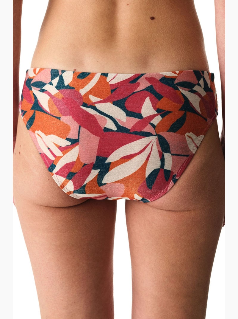 Brayana gerimpelde glinsterende bikinibroek met middelhoge taille penti Rood - Kiabi