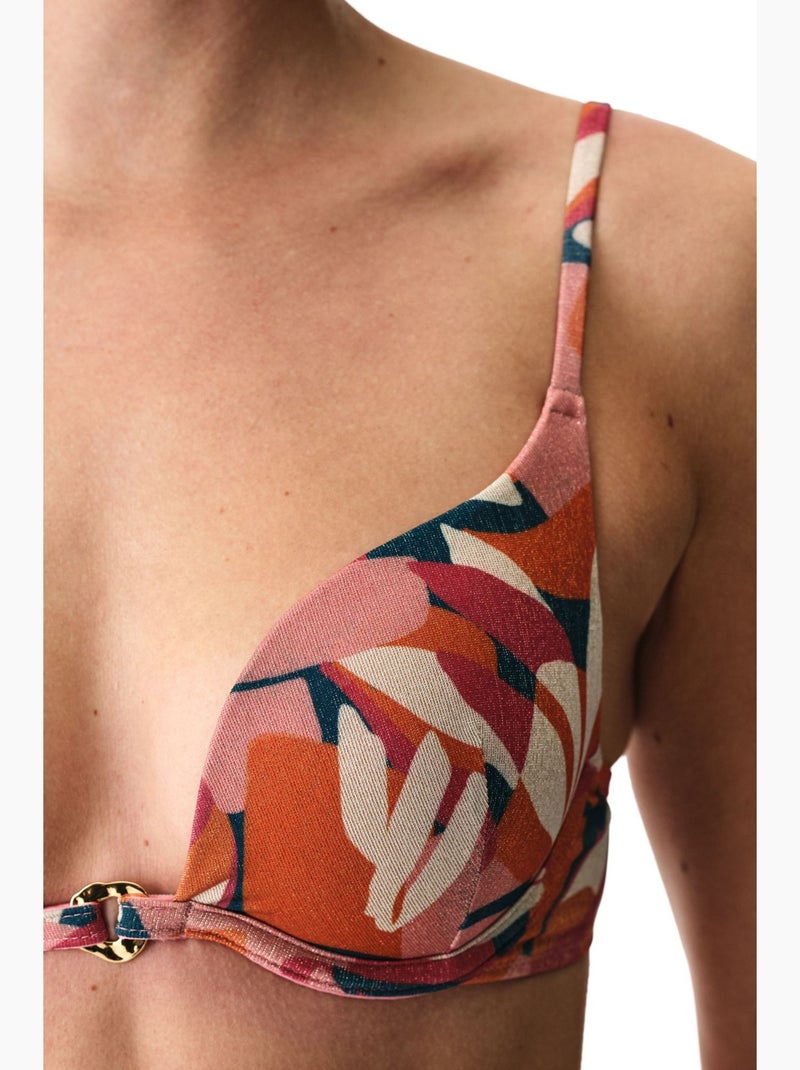 Brayana haut de bikini push up à sequins penti Rose fluo - Kiabi