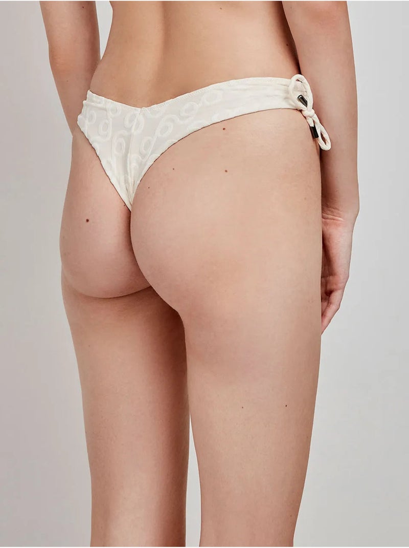 Braziliaanse bikini broekje v-cut Beige - Kiabi