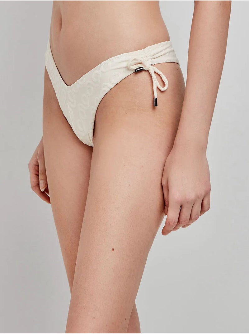 Braziliaanse bikini broekje v-cut Beige - Kiabi