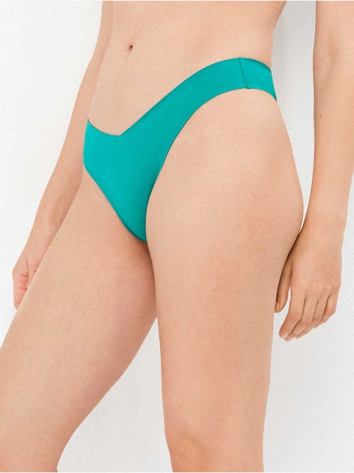 Braziliaanse bikinislip met v-snit, van corrigerende hightechstof - Kiabi