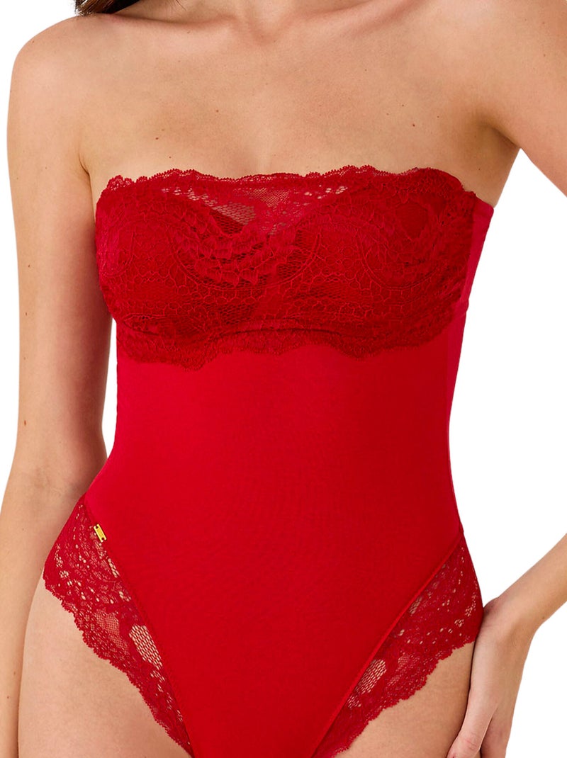 Braziliaanse bustier renatta Rood - Kiabi
