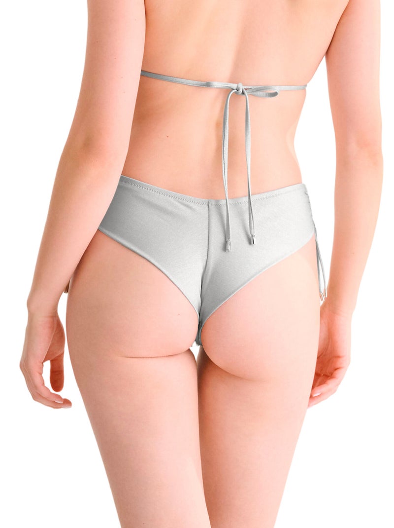 Braziliaanse laag uitgesneden badmode blue lagoon Zilver - Kiabi