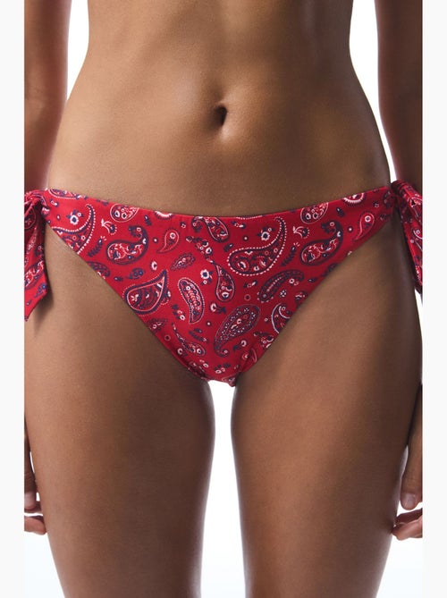 Brazilian bikinibroekje met etnische print en gesp bandana penti - Kiabi