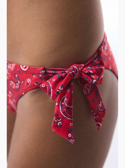 Brazilian bikinibroekje met etnische print en gesp bandana penti - Kiabi