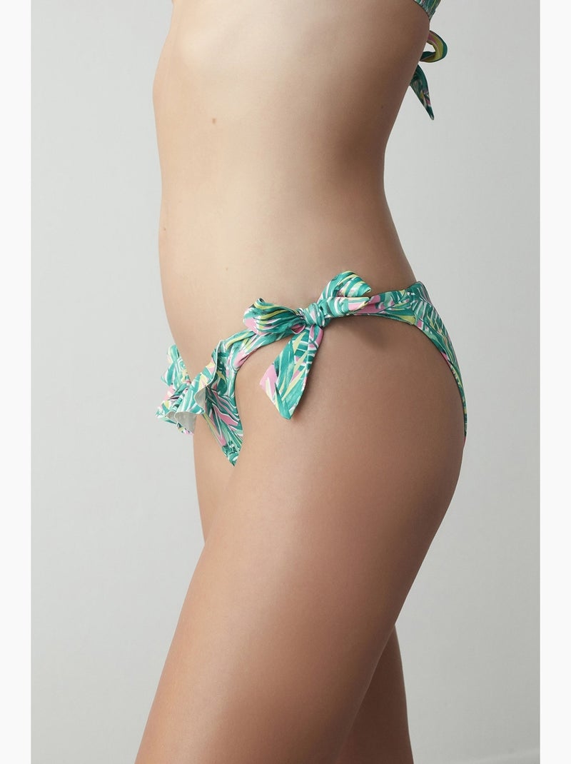 Brazilian bikinibroekje very palm neon penti Muntgroen - Kiabi
