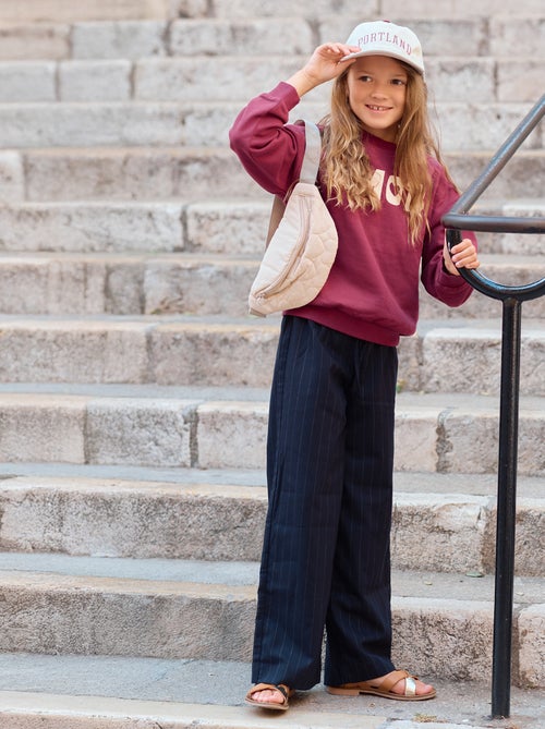 Brede broek met elastische tailleband en 2 zakken - Kiabi