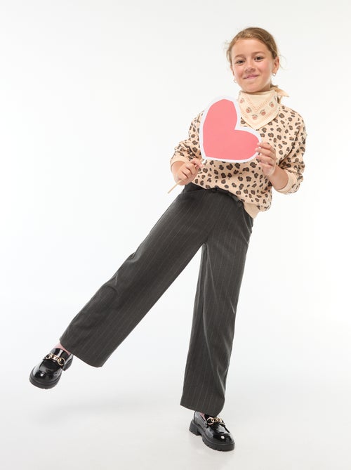 Brede broek met elastische tailleband en 2 zakken - Kiabi