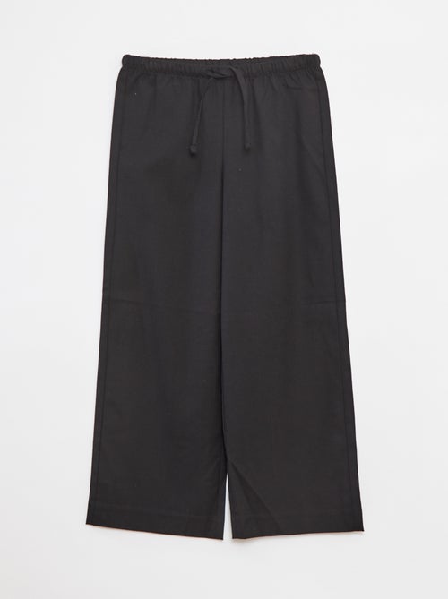 Brede broek met elastische tailleband en 2 zakken - Kiabi
