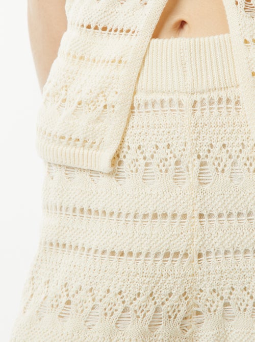 Brede broek van haakwerk - Kiabi