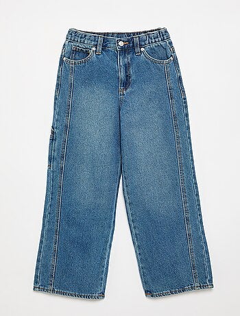 Brede denim broek
