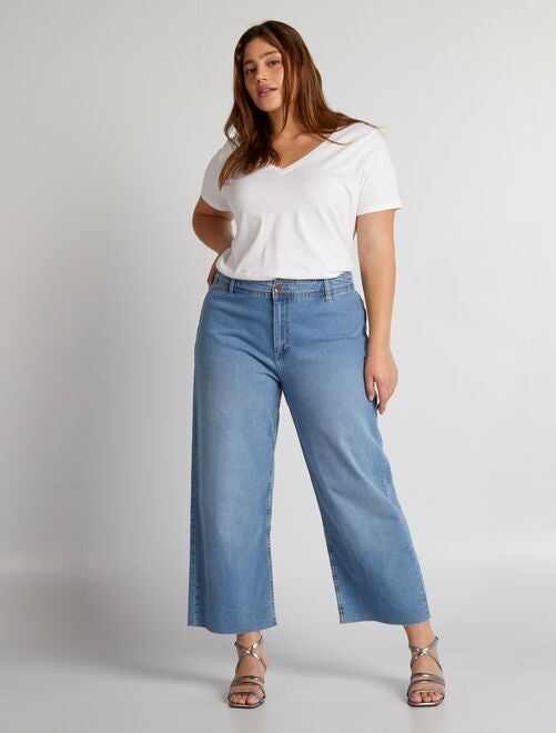 Brede jeans met hoge taille - Kiabi
