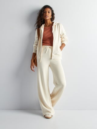 Brede joggingbroek van joggingstof